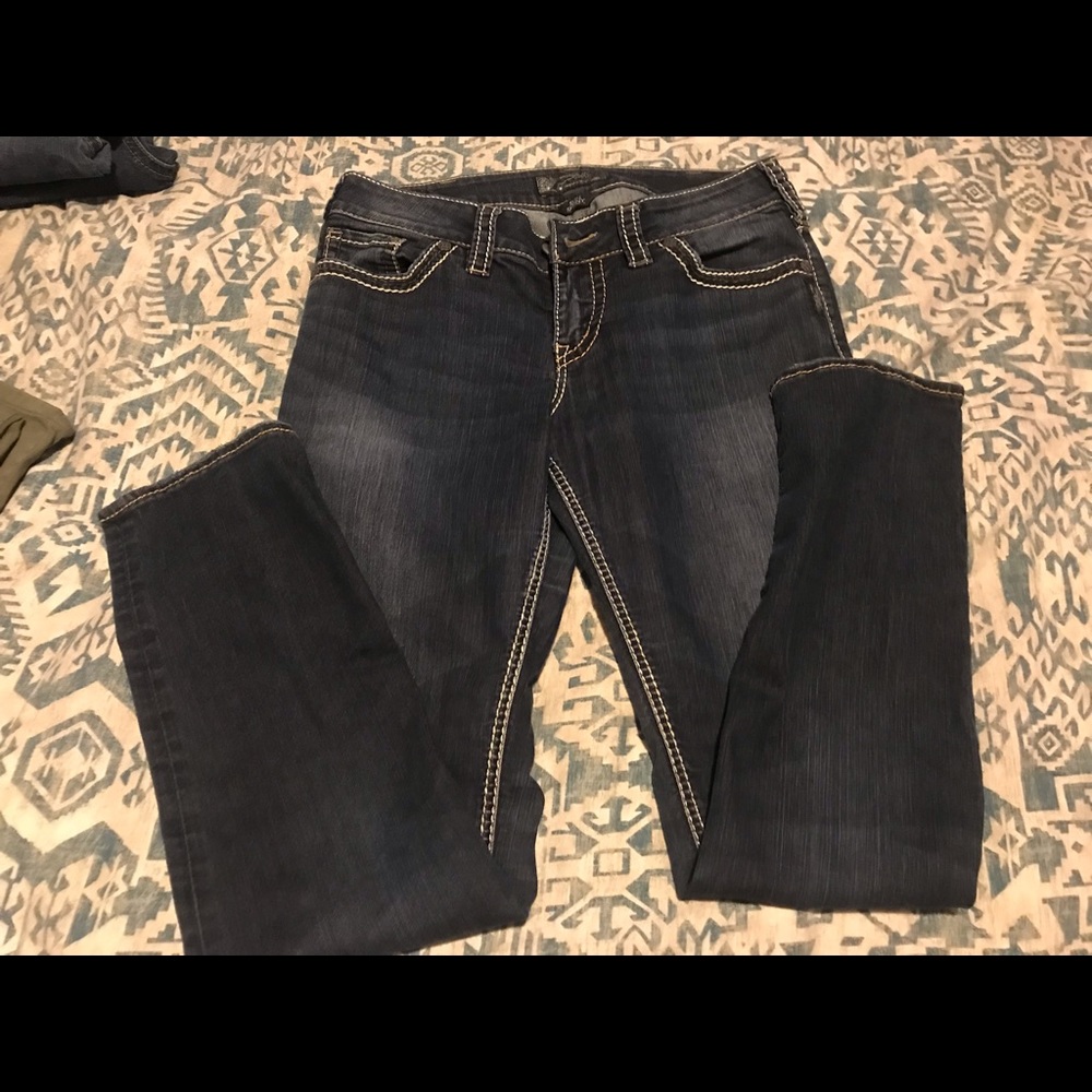 Silver Skinny Jeans
